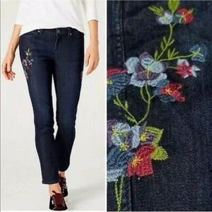 J. Jill Embroidered Authentic fit Slim Ankle 4